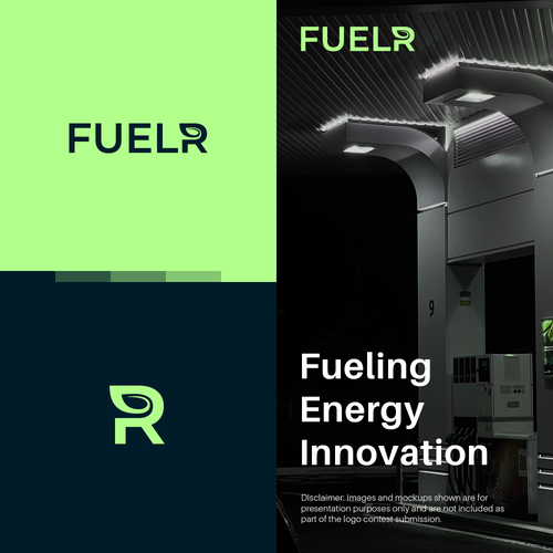 Green energy logo with the title 'Logo concept (for sale)'