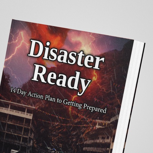 Disaster design with the title 'Disaster Ready Book Cover Design'