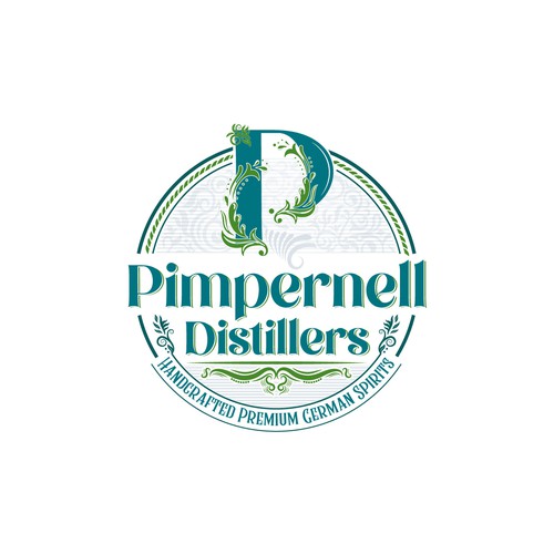 Distillery logo with the title 'logo design'