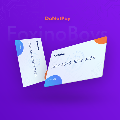 Credit card design with the title 'New and simple design for credit card.'