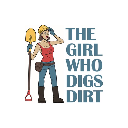 Shovel logo with the title 'The Girl Who Digs Dirt'