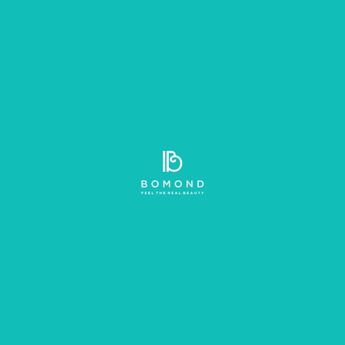 Teal design with the title 'Bomond Logo'