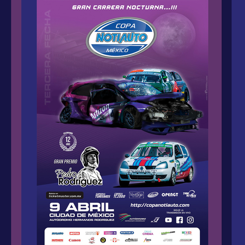 Automotive illustration with the title 'Poster make over '