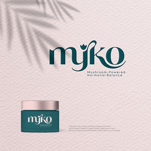 Mushroom logo with the title 'Logo concept fot Myko'