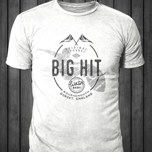 Grunge t-shirt with the title 'Water Baby t-shirt design private project'