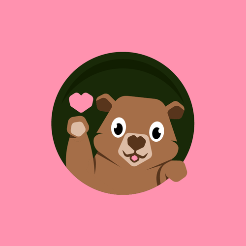 Bot logo with the title 'Cute & Derpy Wombat Logo for Discord Bot'
