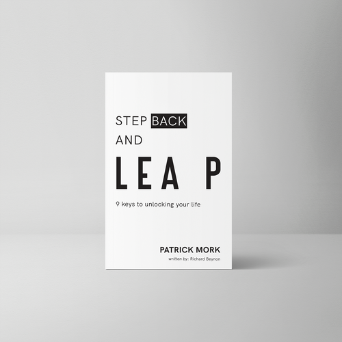 Leadership book cover with the title 'Minimalist proposal for a Book Cover'