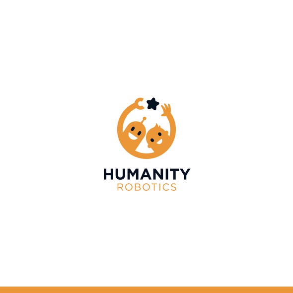 Robot logo with the title 'Humanity Robotics'