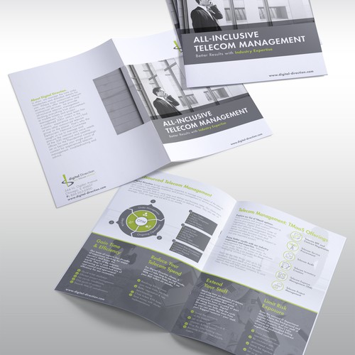 Telecom design with the title 'Telecom Brochure'