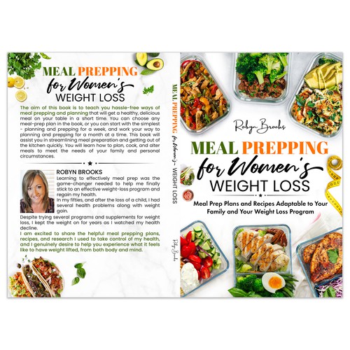 Recipe book cover with the title 'Meal Prepping for Women's Weight Loss'