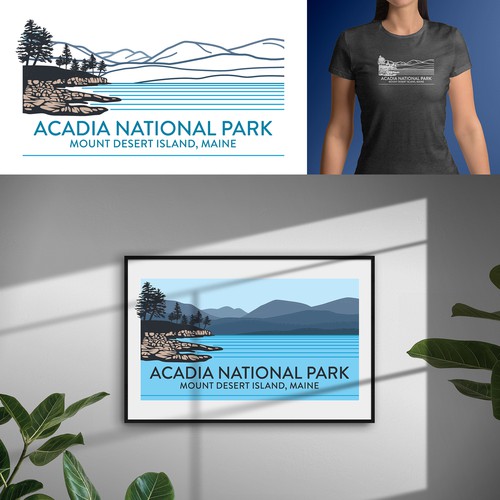 Landscape design with the title 'Tourism logo'