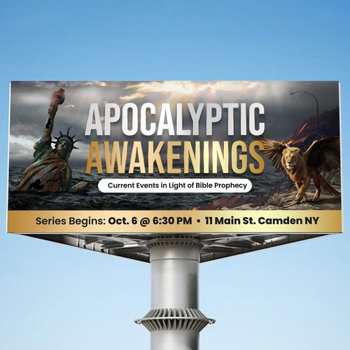 Liberty design with the title 'Apocalyptic Awakenings Billboard '