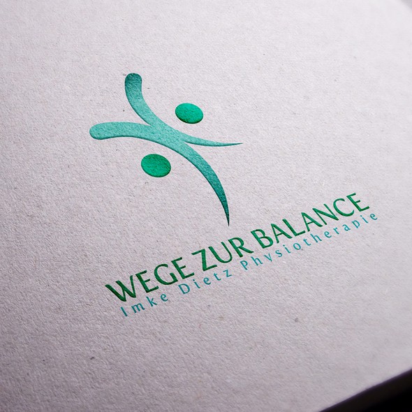 Balanced design with the title 'Logo design for a physiotherapy practice in Germany'