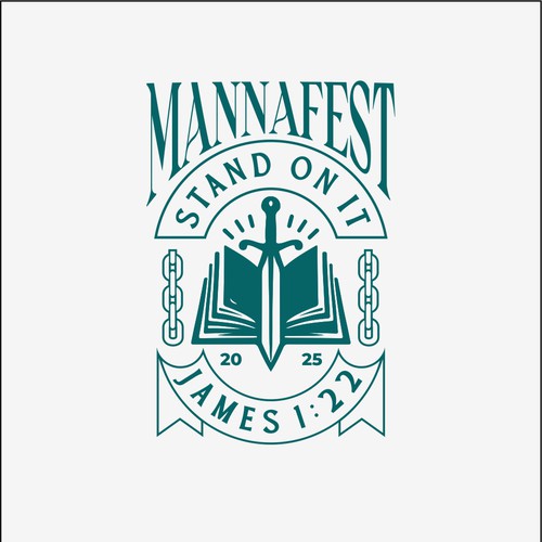 Religious t-shirt with the title 'Mannafest Stand On It'