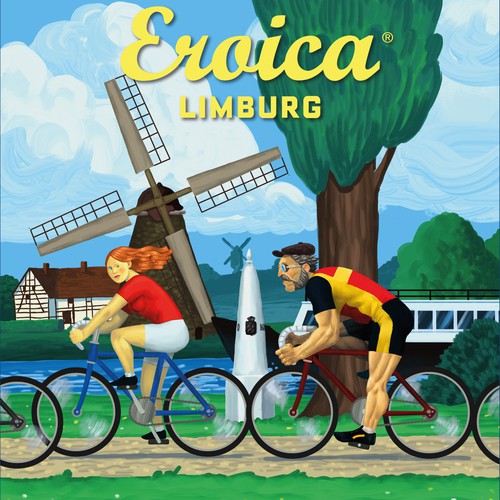 Poster artwork with the title 'Poster For Cycling Event'