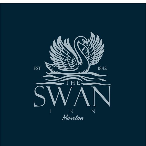 Swan design with the title 'inn logo entry'