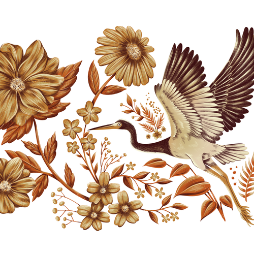 Floral artwork with the title 'Illustration'