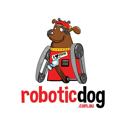 Robotics design with the title 'Robotic Dog Mascot'