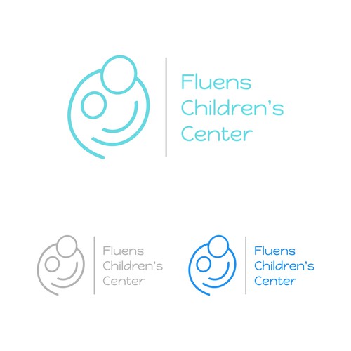 Motherhood logo with the title 'Logo for Fluens Children Center'