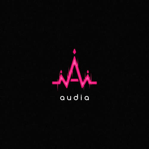 DJ logo with the title 'Modern Cool Logo for Audia'