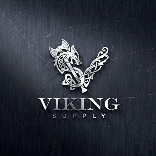 Celtic knot logo with the title 'Winner of Viking Supply  Contest'