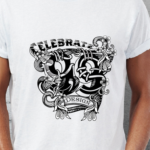 black and white design shirt