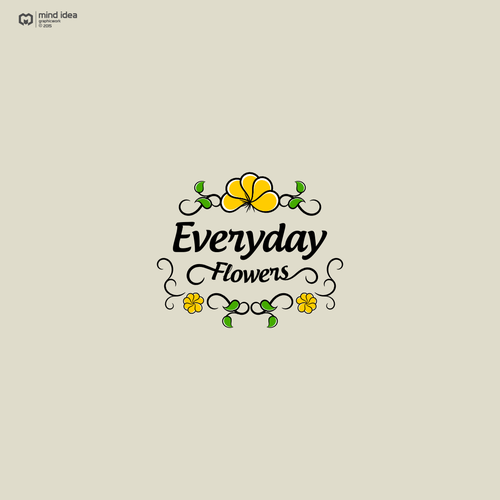 Florist logo with the title 'Logo design for Everyday Flowers'
