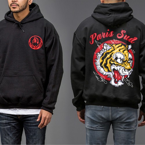 Jacket design with the title 'Japan Inspired Hoodie'