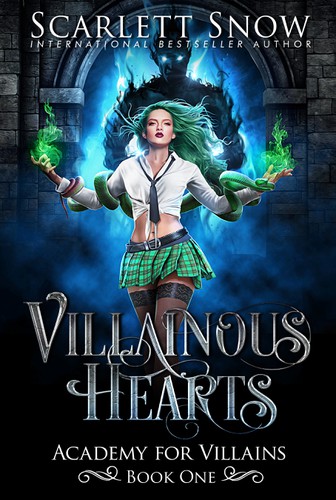 Magic design with the title 'Academy for Villains'