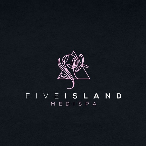 Cosmetics logo with the title 'FIVE ISLAND MEDISPA'