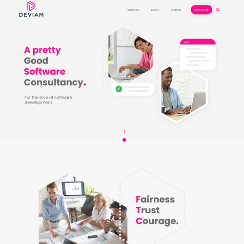 Agency website with the title 'Clean and sharp web site for a "pretty good" IT consultancy company'