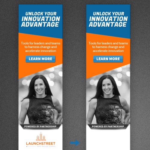 Leadership design with the title 'Banner set for Innovation program'