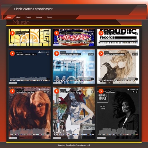 Red website with the title 'Website Design that's Dynamic, Sophisticated, and Beautiful!'