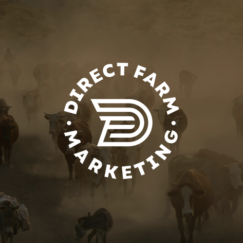 Direct logo with the title 'Logo Design for a Farm Marketing Agency'