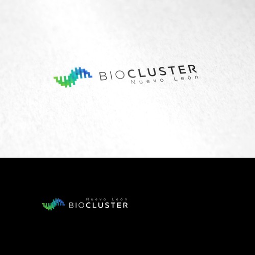 Cell logo with the title 'Biotechnology science logo'