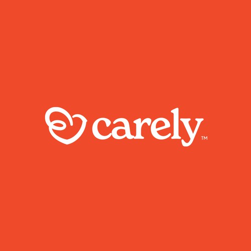Heart logo with the title 'Logo design for Carely'