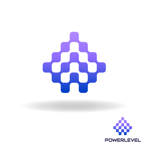 Chain design with the title 'Arrow up Logo Design for PowerLevel'