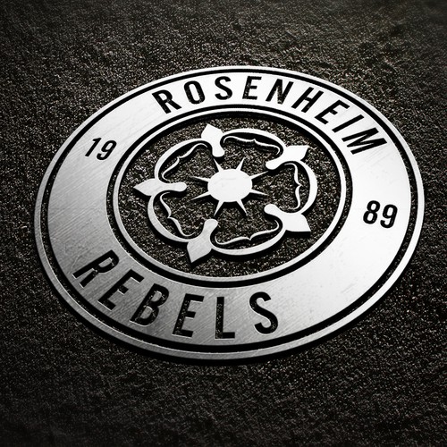 American football logo with the title 'Rosenheim Rebels'
