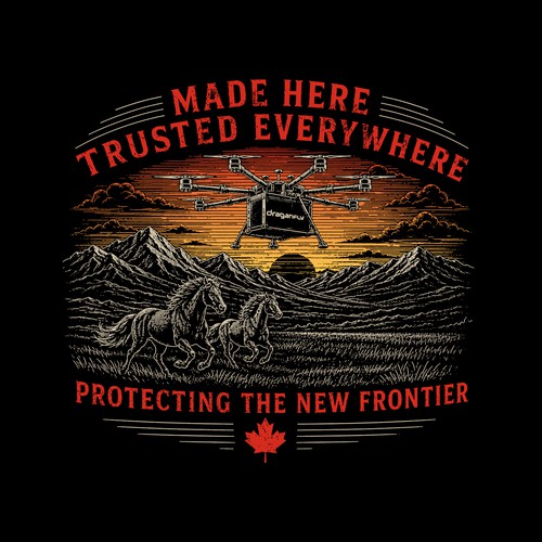 Design with the title 'Draganfly Calgary Stampede T-Shirt Design'