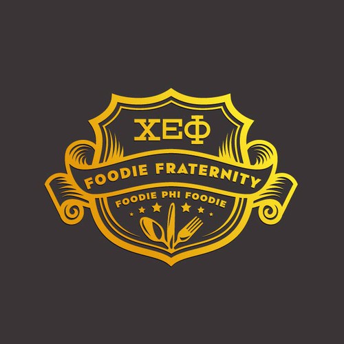 Menu logo with the title 'FOODIE FRATERNITY'