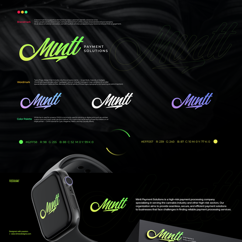 Payment design with the title 'Mintt Payment Solutions'