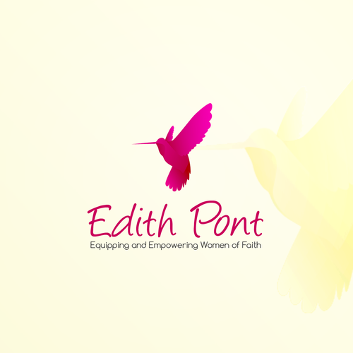 Hummingbird design with the title 'Pink Hummingbird Logo'