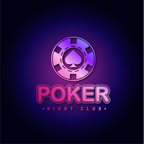 Poker chip logo with the title 'POKER LOGO'