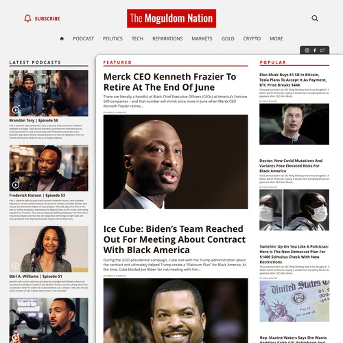 New design with the title 'News & newsletter Website Design'