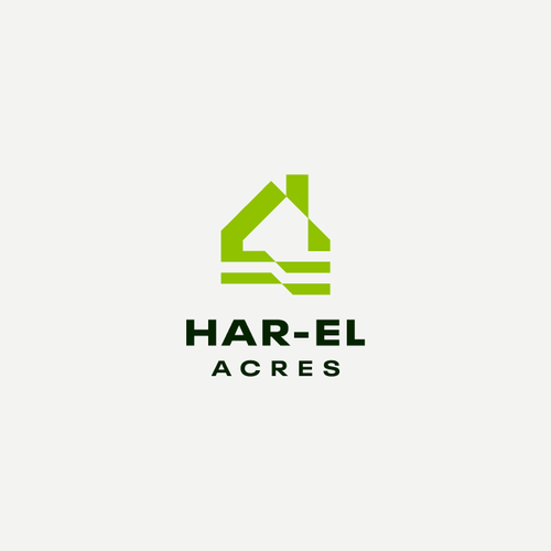 Symmetrical logo with the title 'Monogram logo for Har-El Acres'