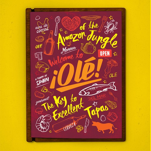 Restaurant brand with the title 'Ole Gourmet Branding'