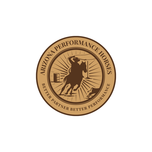 Cowboy logo with the title 'Arizona Performance Horses'