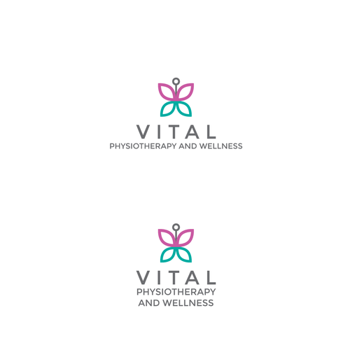 Butterfly design with the title 'Vital Physiotherapy and Wellness logo'