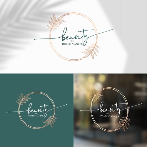Boho chic design with the title 'Beauty by Hollie Vandre'