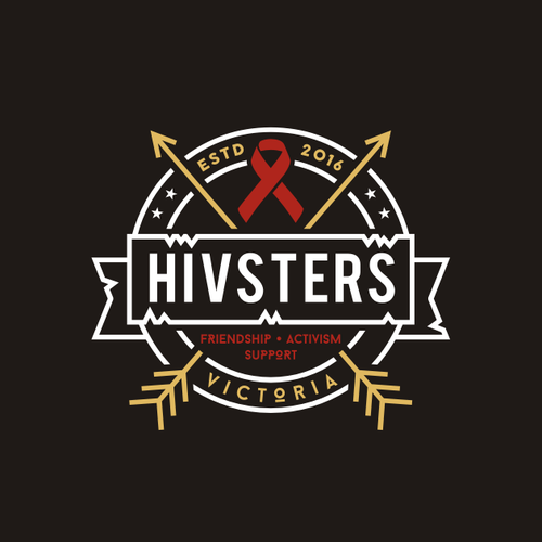 Charity logo with the title 'Hipster'